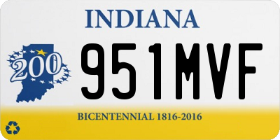 IN license plate 951MVF
