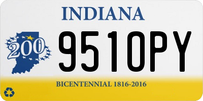 IN license plate 951OPY