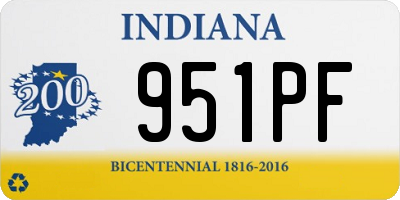 IN license plate 951PF