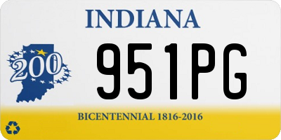 IN license plate 951PG