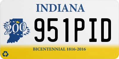 IN license plate 951PID