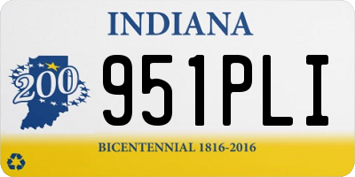 IN license plate 951PLI