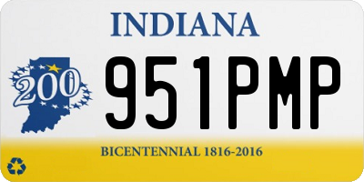 IN license plate 951PMP
