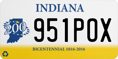 IN license plate 951POX