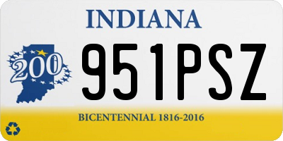 IN license plate 951PSZ