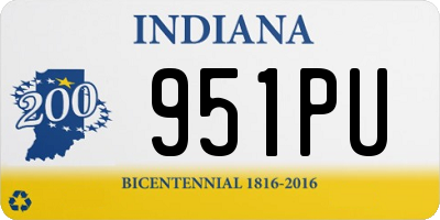 IN license plate 951PU