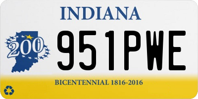 IN license plate 951PWE