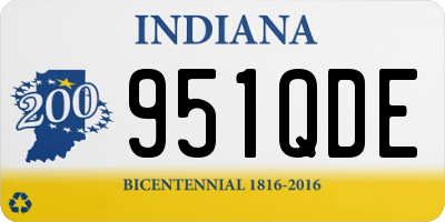 IN license plate 951QDE