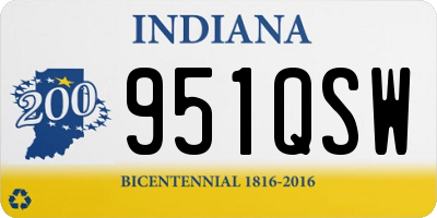 IN license plate 951QSW