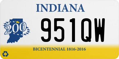 IN license plate 951QW