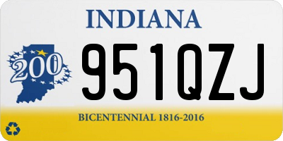 IN license plate 951QZJ
