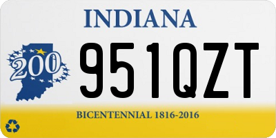 IN license plate 951QZT
