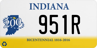 IN license plate 951R