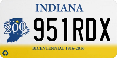 IN license plate 951RDX