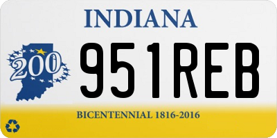 IN license plate 951REB