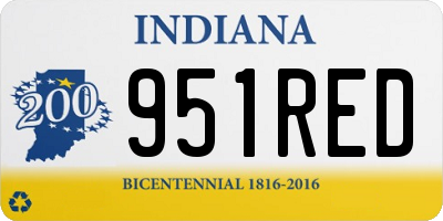 IN license plate 951RED