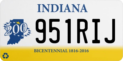 IN license plate 951RIJ