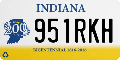 IN license plate 951RKH