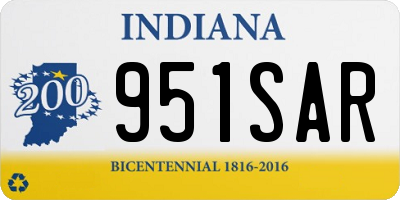 IN license plate 951SAR