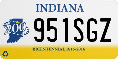 IN license plate 951SGZ