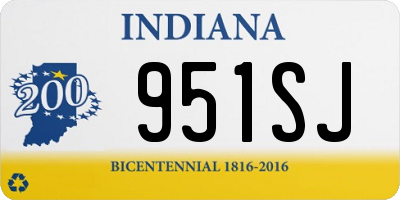 IN license plate 951SJ