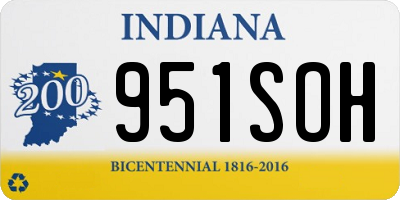 IN license plate 951SOH