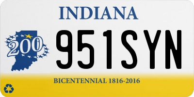 IN license plate 951SYN