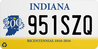 IN license plate 951SZQ