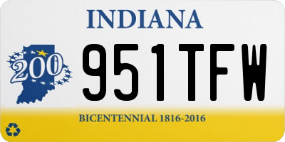 IN license plate 951TFW
