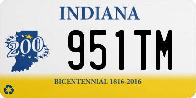 IN license plate 951TM