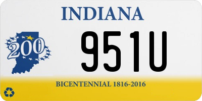 IN license plate 951U