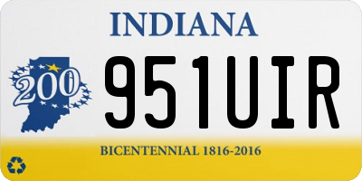 IN license plate 951UIR