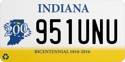 IN license plate 951UNU