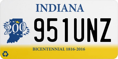 IN license plate 951UNZ