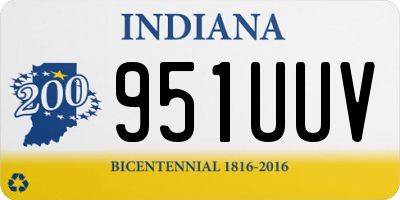 IN license plate 951UUV