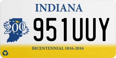 IN license plate 951UUY
