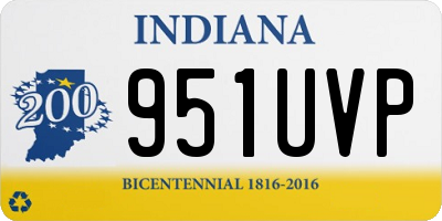 IN license plate 951UVP