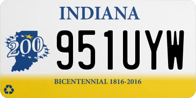 IN license plate 951UYW