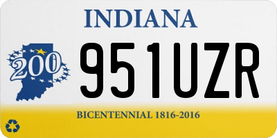 IN license plate 951UZR