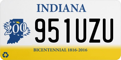 IN license plate 951UZU