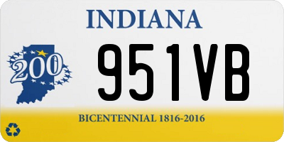 IN license plate 951VB