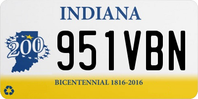IN license plate 951VBN