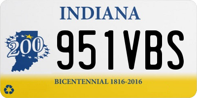 IN license plate 951VBS