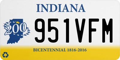 IN license plate 951VFM