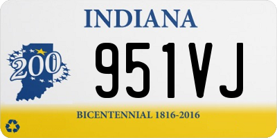 IN license plate 951VJ