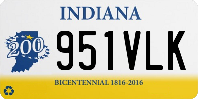 IN license plate 951VLK