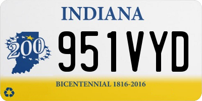 IN license plate 951VYD