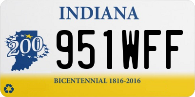 IN license plate 951WFF