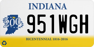 IN license plate 951WGH