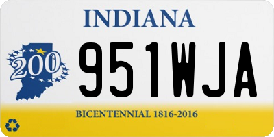 IN license plate 951WJA